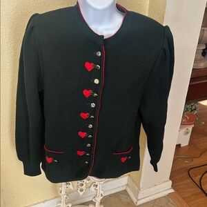 Albero Strickmoden green Vintage shoulder pad, pure new wool sweater, NWT